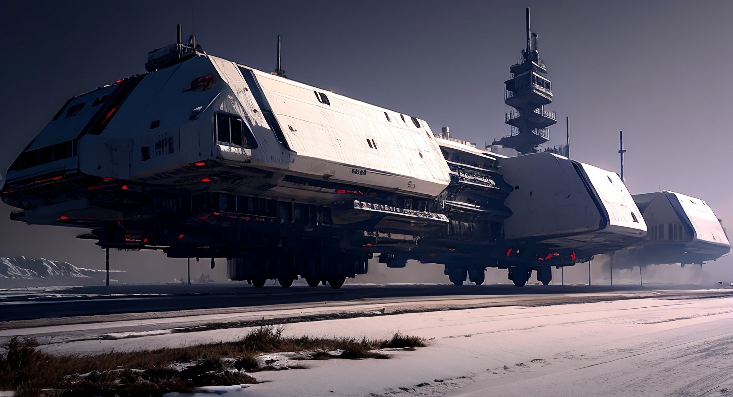 常规的航母应该几十万吨的排水量吧,这种星际战舰,怕是要几百万吨