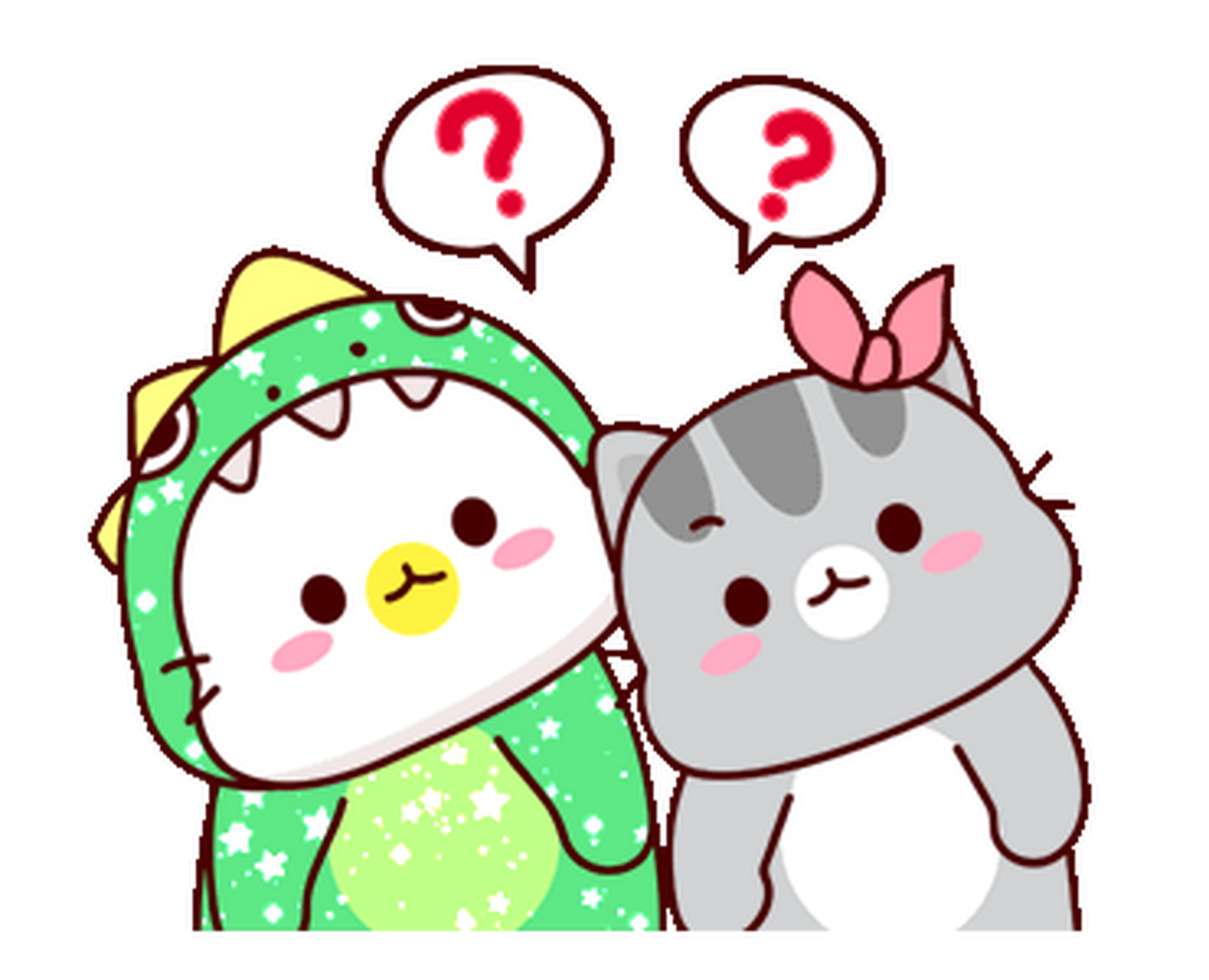 line表情包丨闪闪独角兽恐龙小猫咪表情包