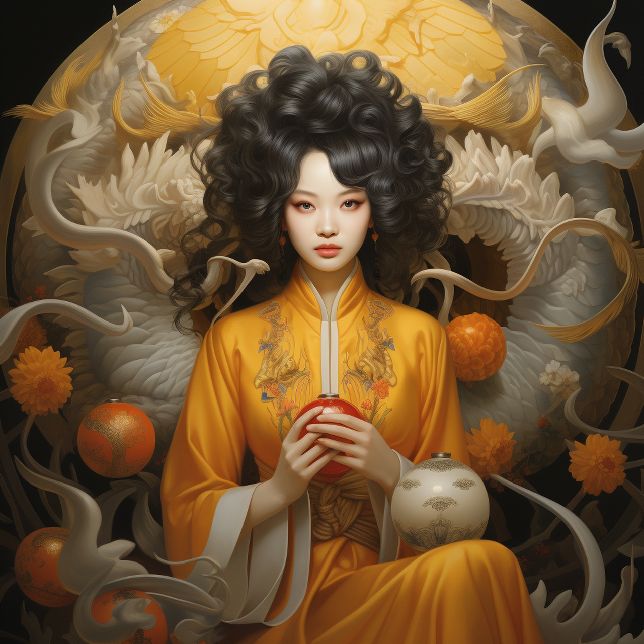 黄金龙小龙女!#ai绘画