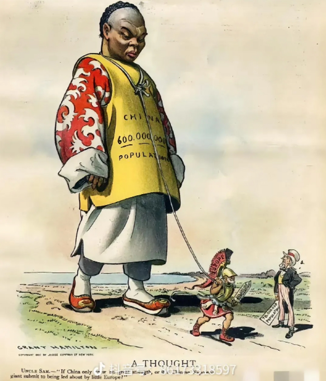 当时西方国家视东方巨人,但是身体虚弱,苟延残喘;让他们没想到的是