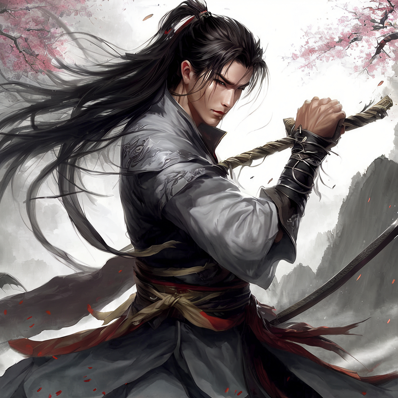 斗罗2绝世唐门# #ai二次元绘画# 霍雨浩武侠风#秋日生活创作季
