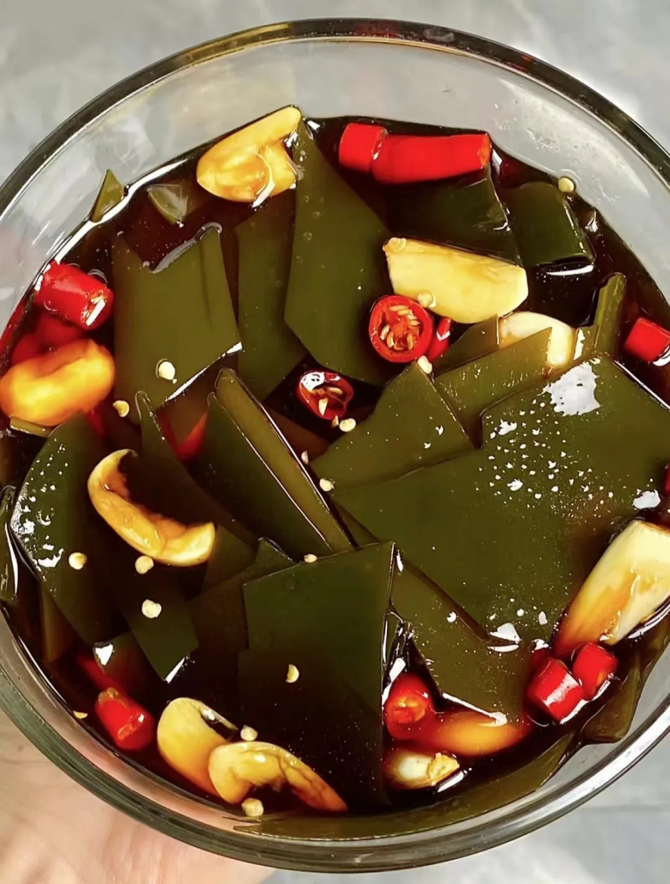 爽口开胃神器——酸辣海带 酸酸辣辣的海带片,有嚼劲!酸甜辣爽!