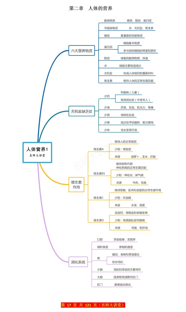 初一下册生物第二单元思维导图和重点归纳,两张图,清晰梳理一单元重点