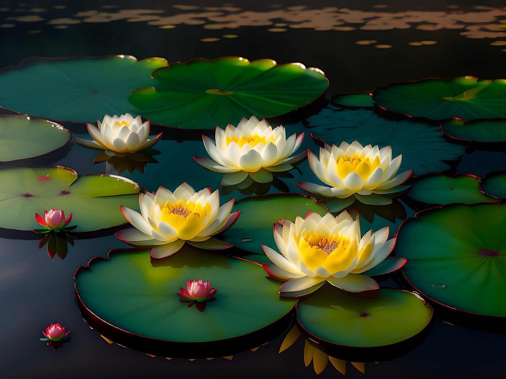 荷塘月色清幽,是一幅美丽的画卷.