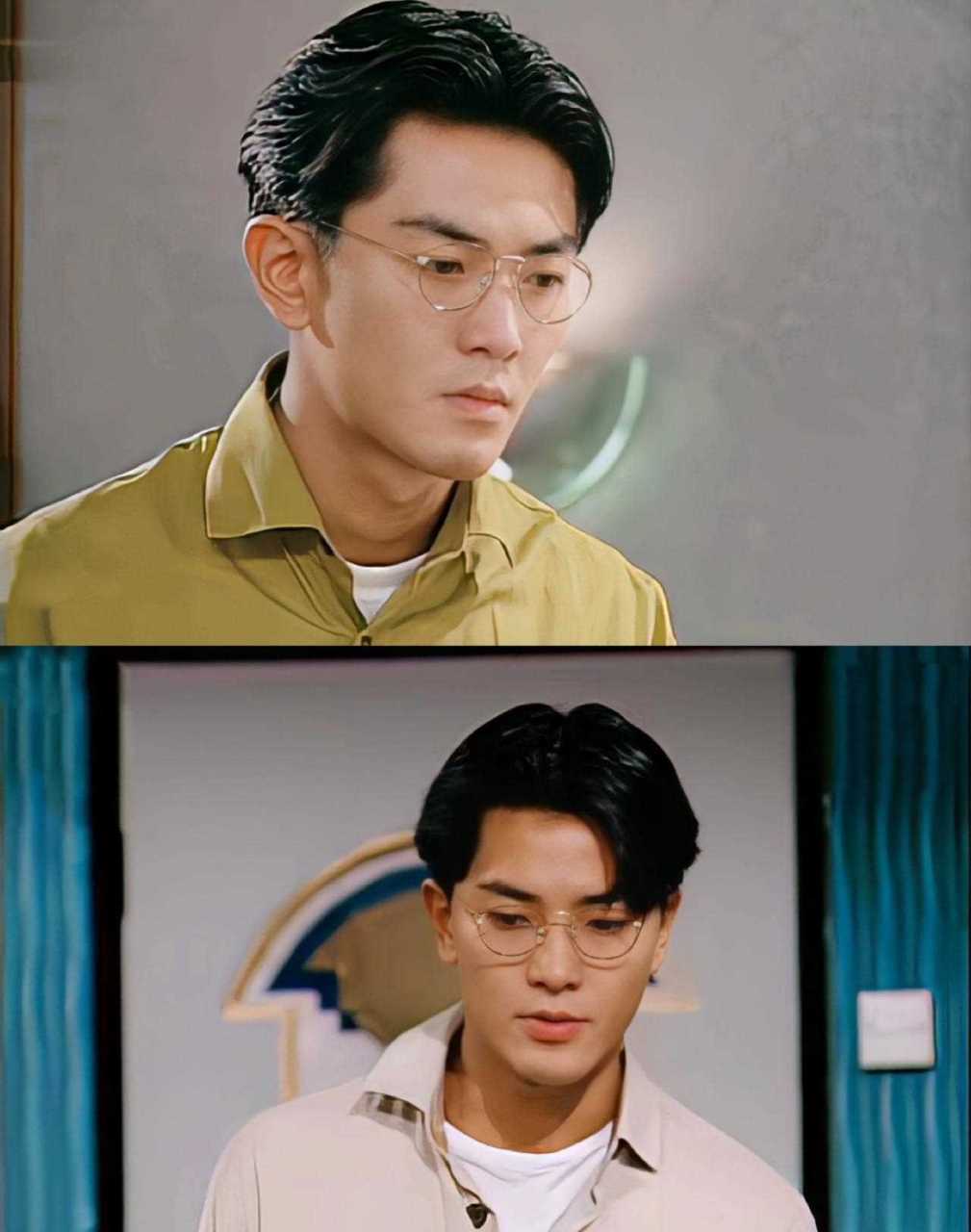 90年代tvb郑伊健斯文雅痞眼镜杀[晕] 金丝眼镜 西装领带,斯文败 类与