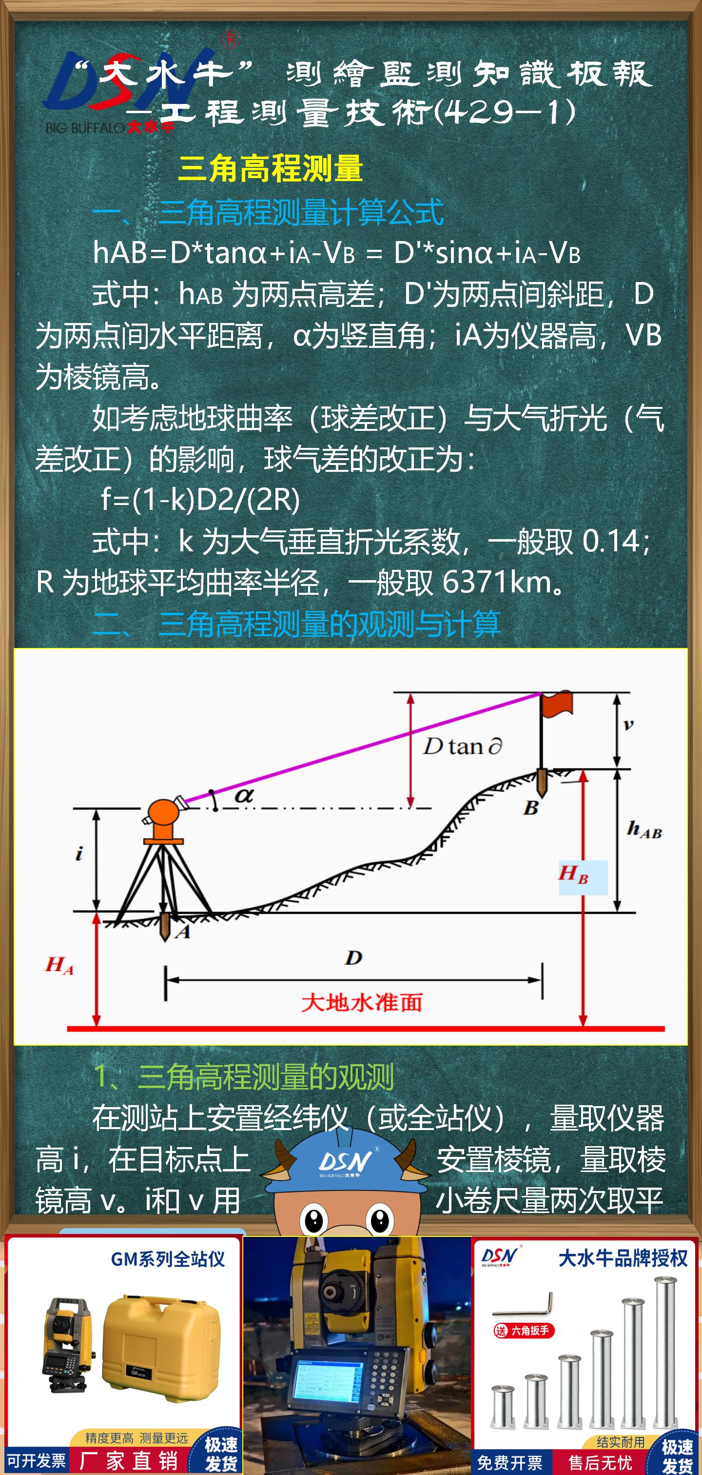 三角高程怎么测图片