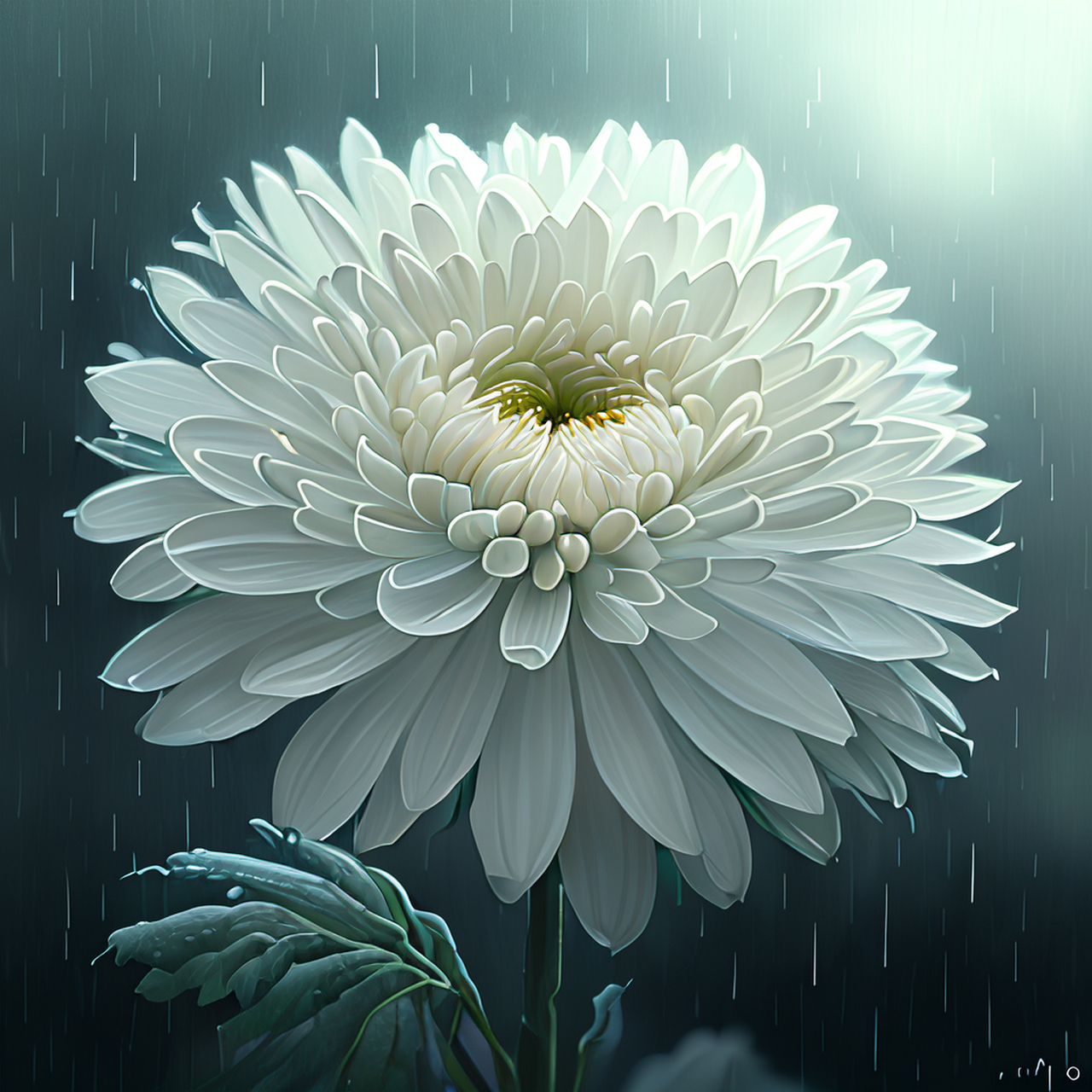 白菊晚霜后,青蔬寒雨中.优美,4k,平和#百度文心一言来了