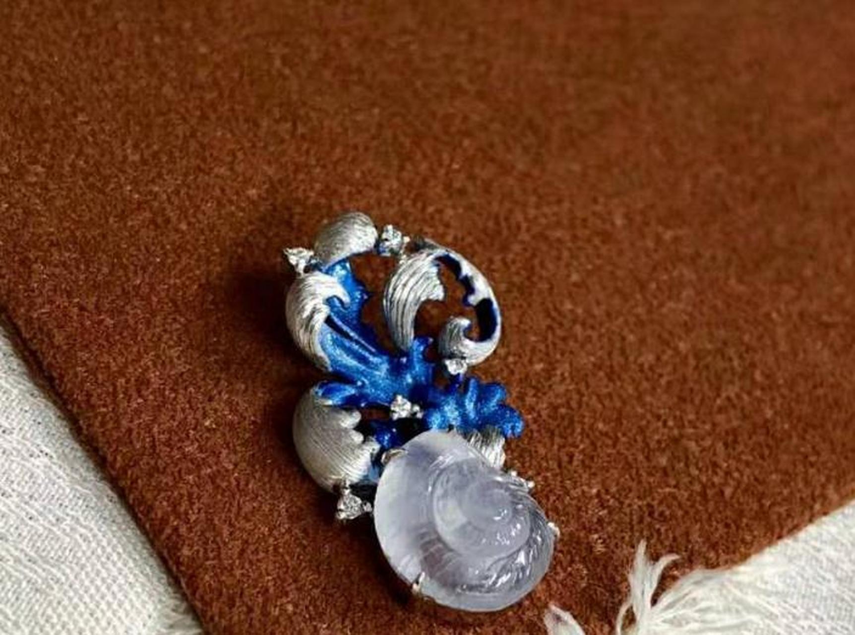 翡翠挂件##点击头像看直播# 浪花翻滚:这个做的真是绝了,设计了立体