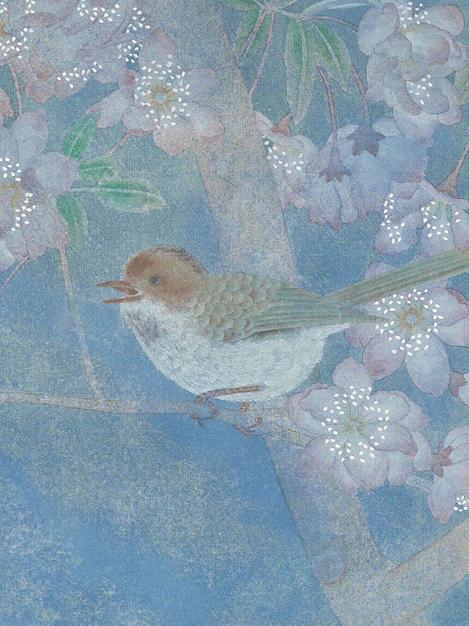 在工笔花鸟领域,江宏伟是一个有广泛影响的画家,他以洗染为主的画法