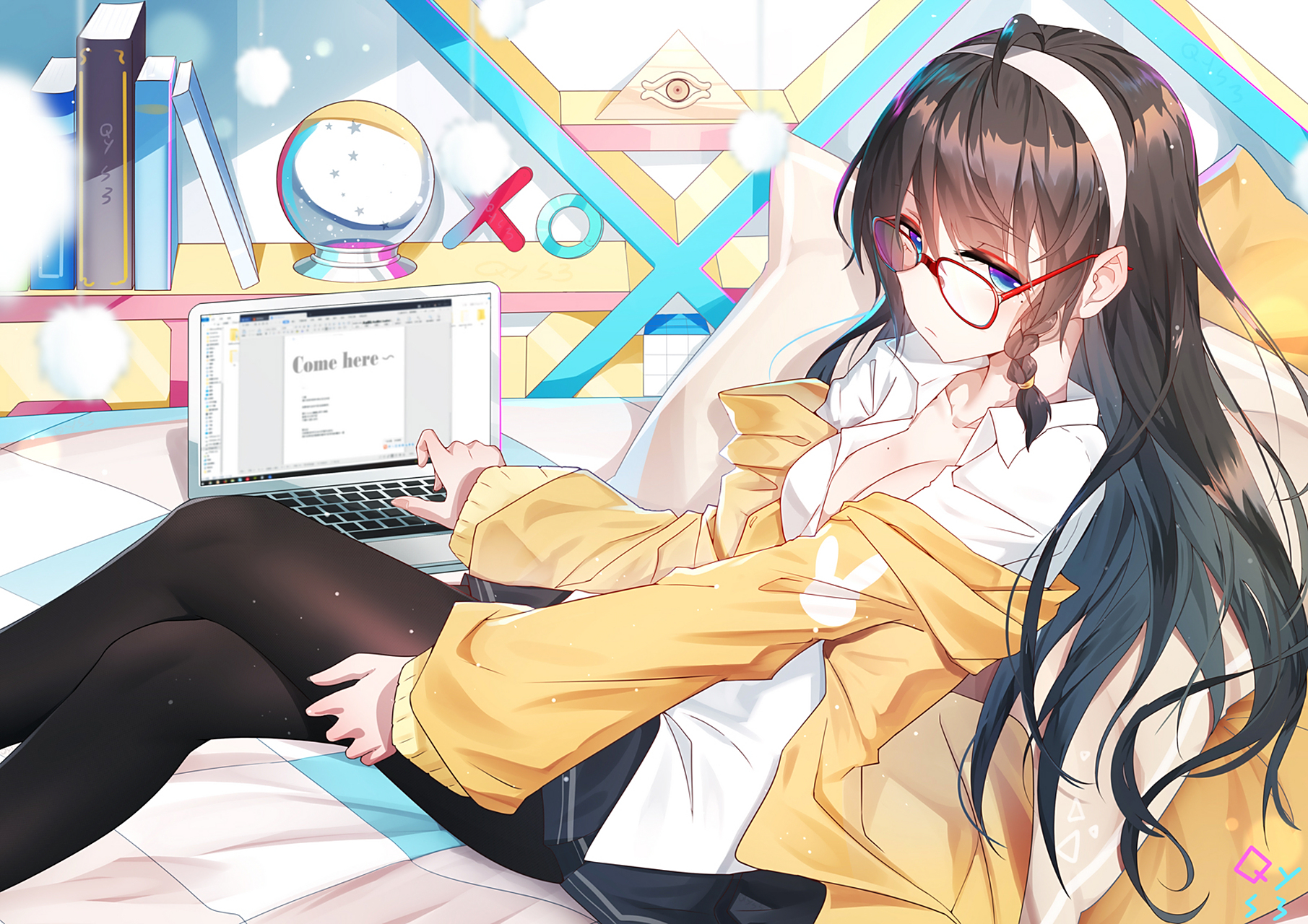 画师:千夜qys3 #黑丝# #家教老师