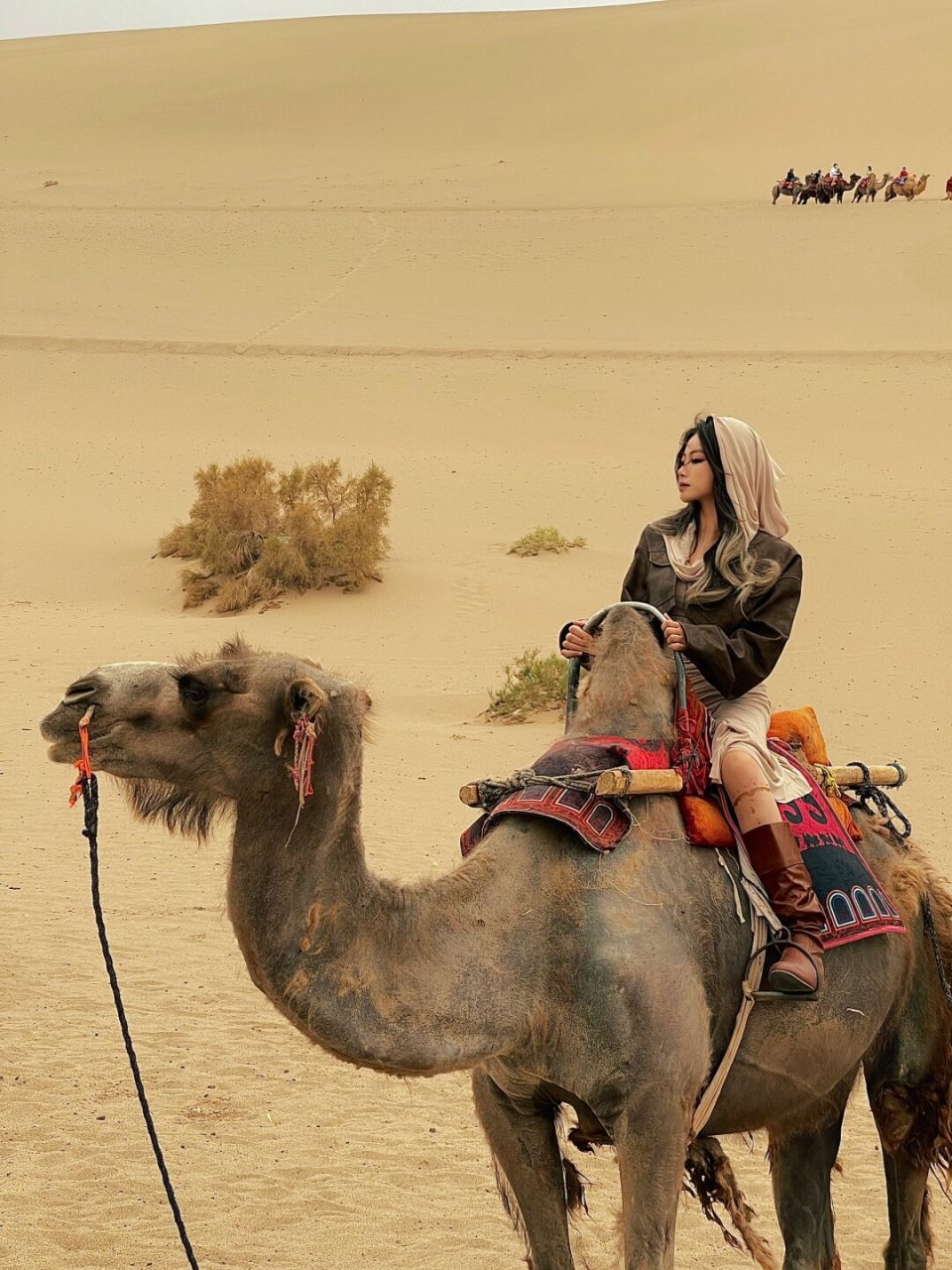 西北这么穿以及注意事项  在沙漠的怀抱中,我成为了诗与远方的交融.