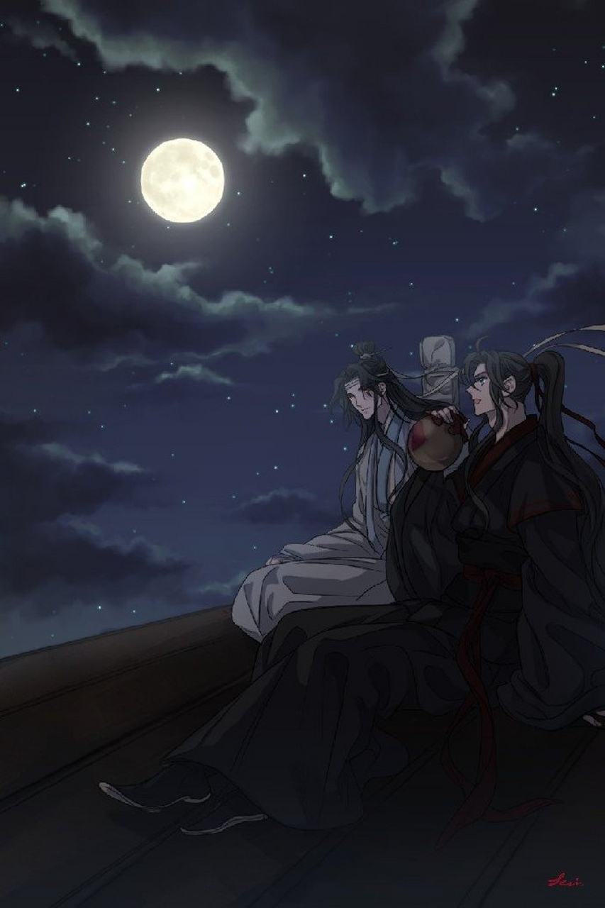 魔道祖师##忘羡#  蓝二哥哥 看月亮吗?