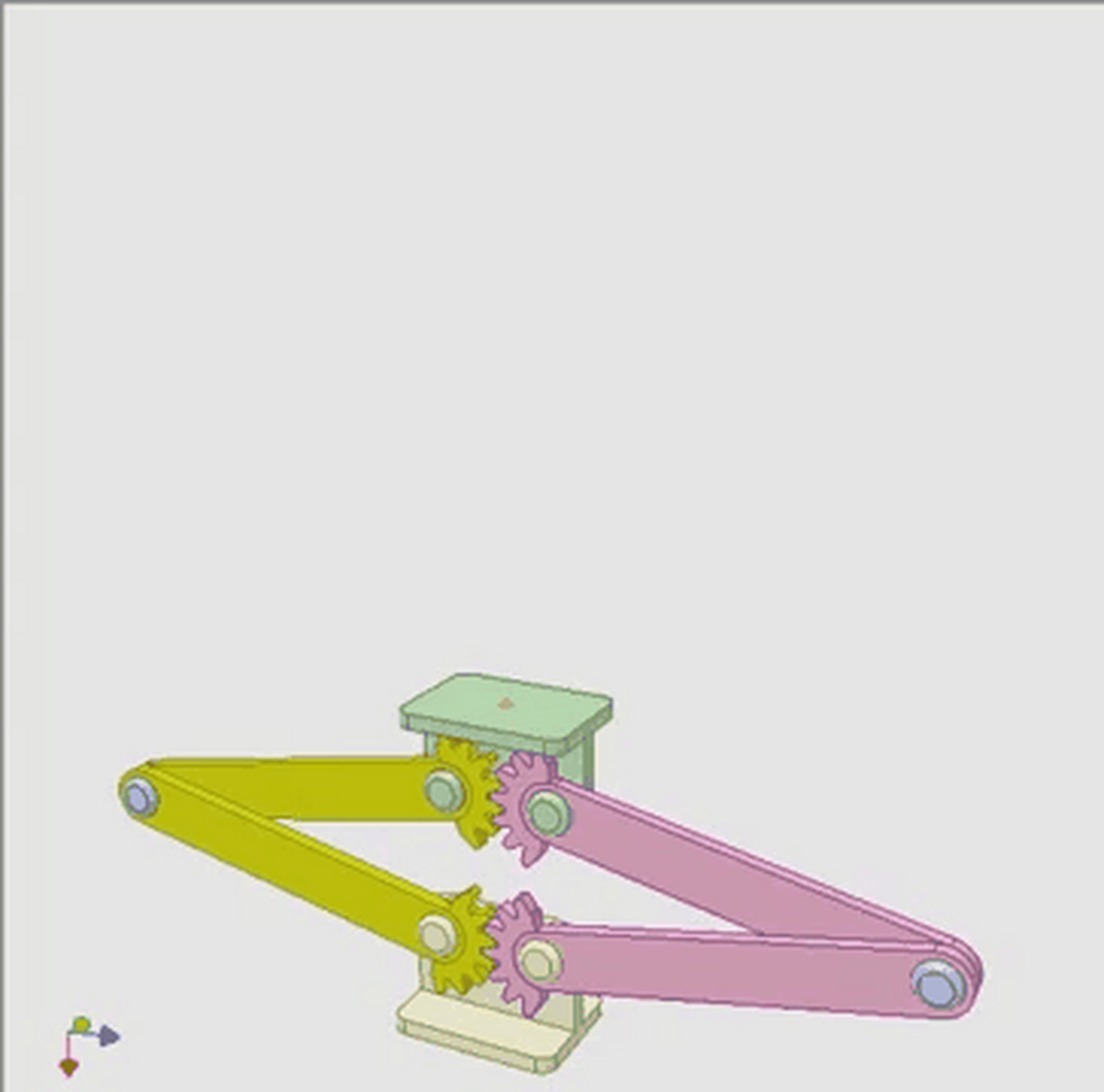 齿轮连杆机构实现直线往复运动