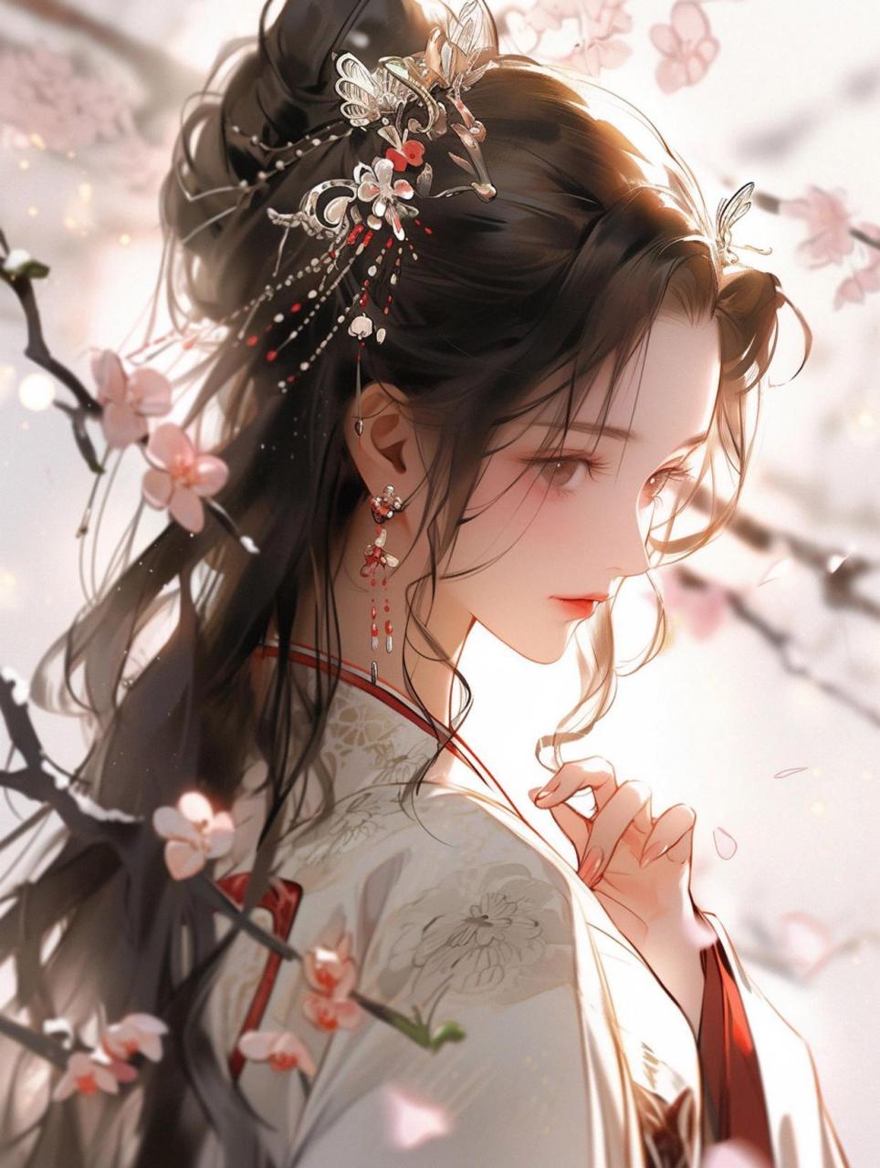 ai绘画# 插画古风女生头像分享～ 676767