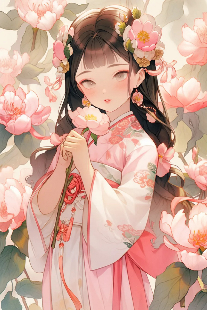 插画系古风甜美少女壁纸 676767