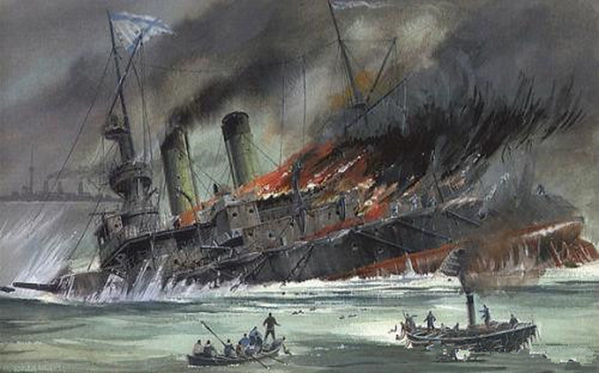 1905年5月27日,对马海战开打,由日本海军大将东乡平八郎指挥的联合