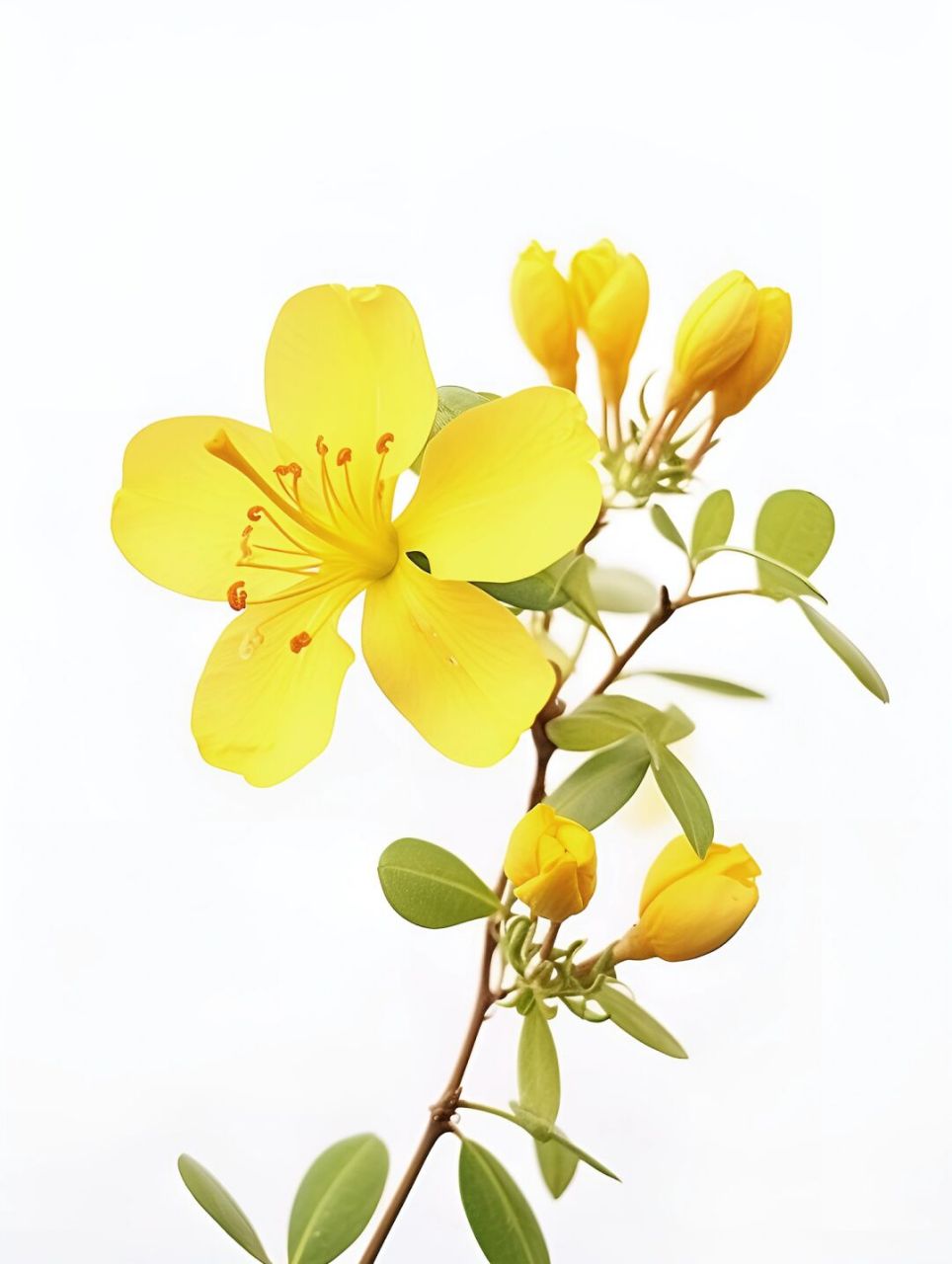 金丝桃好美  金丝桃是一种半常绿小木或灌木,属于藤黄科金丝桃属.