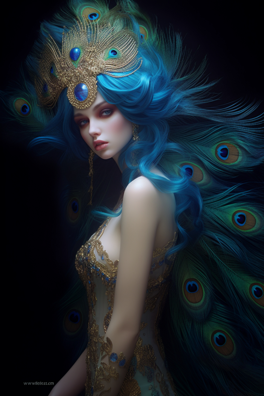 请称呼我为孔雀女王吧!#ai美女