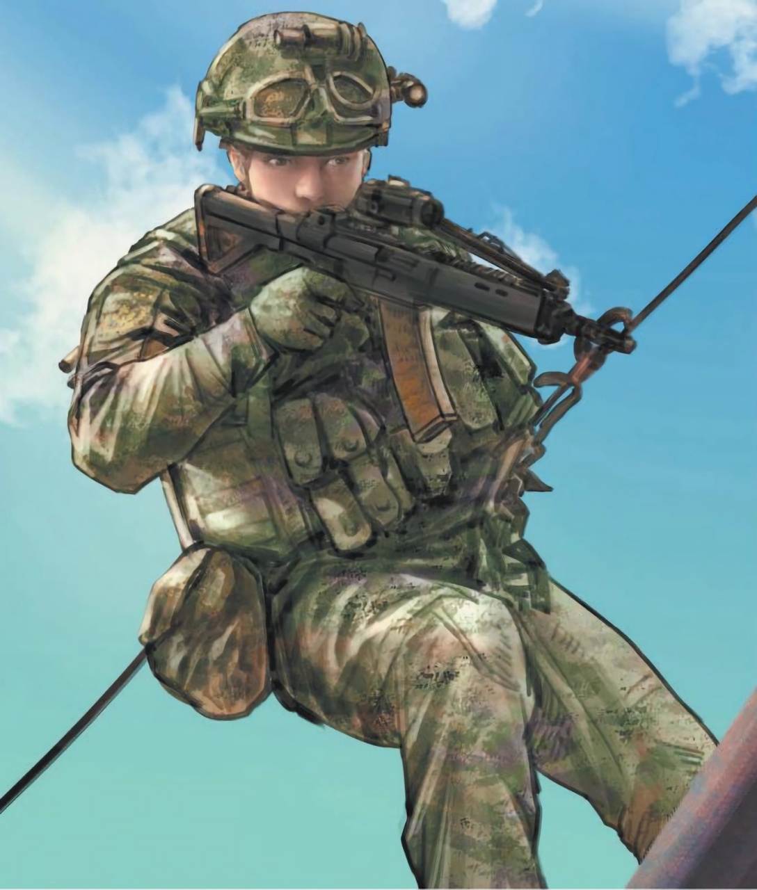 数码彩绘:磨砺硬功.唐建平作(解放军报6月2日)