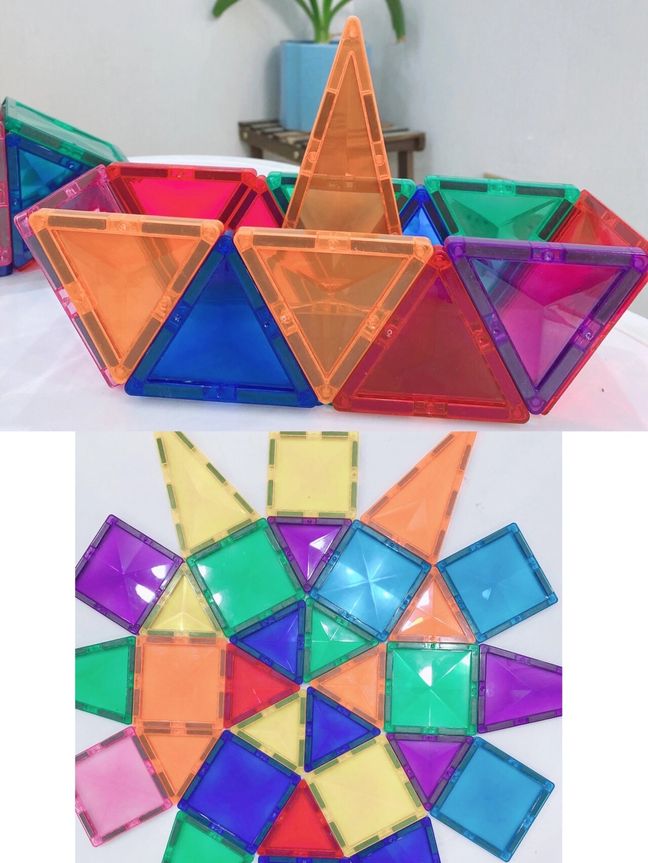 让宝贝玩些感兴趣又不枯燥的玩具,就给入了一套mideer弥鹿儿童磁力片