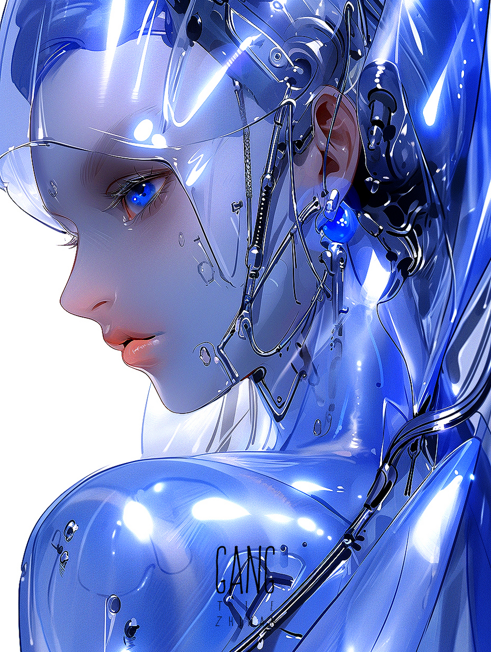 科技感十足的金属人物#ai绘画