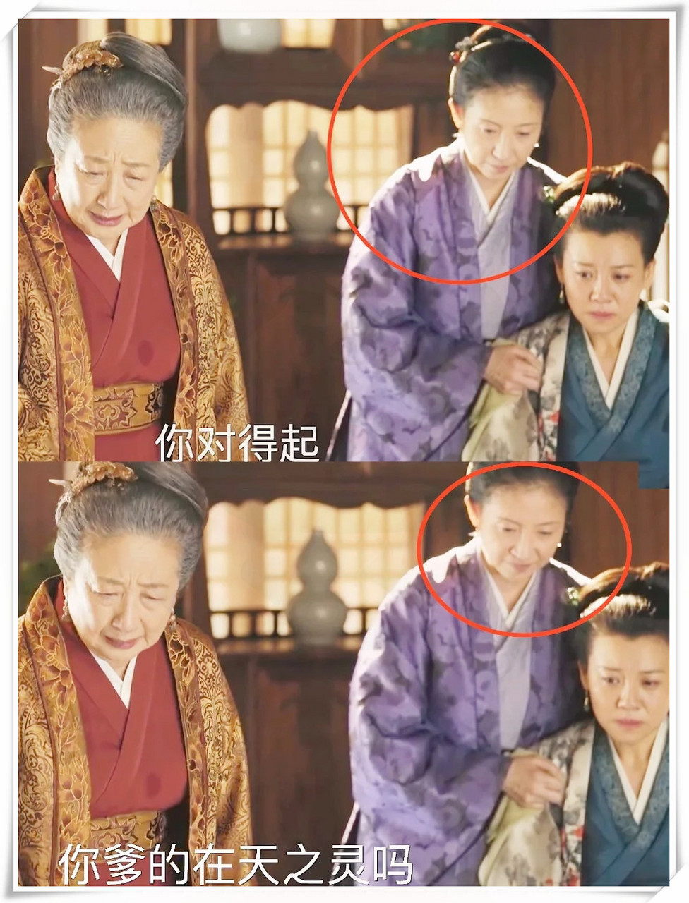 知否应是绿肥红瘦》细节真的满分  王老太太刚刚说完这番话,问康姨母