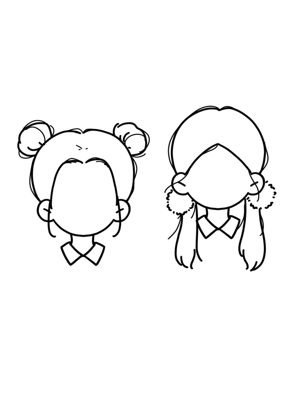 双马尾女生发型