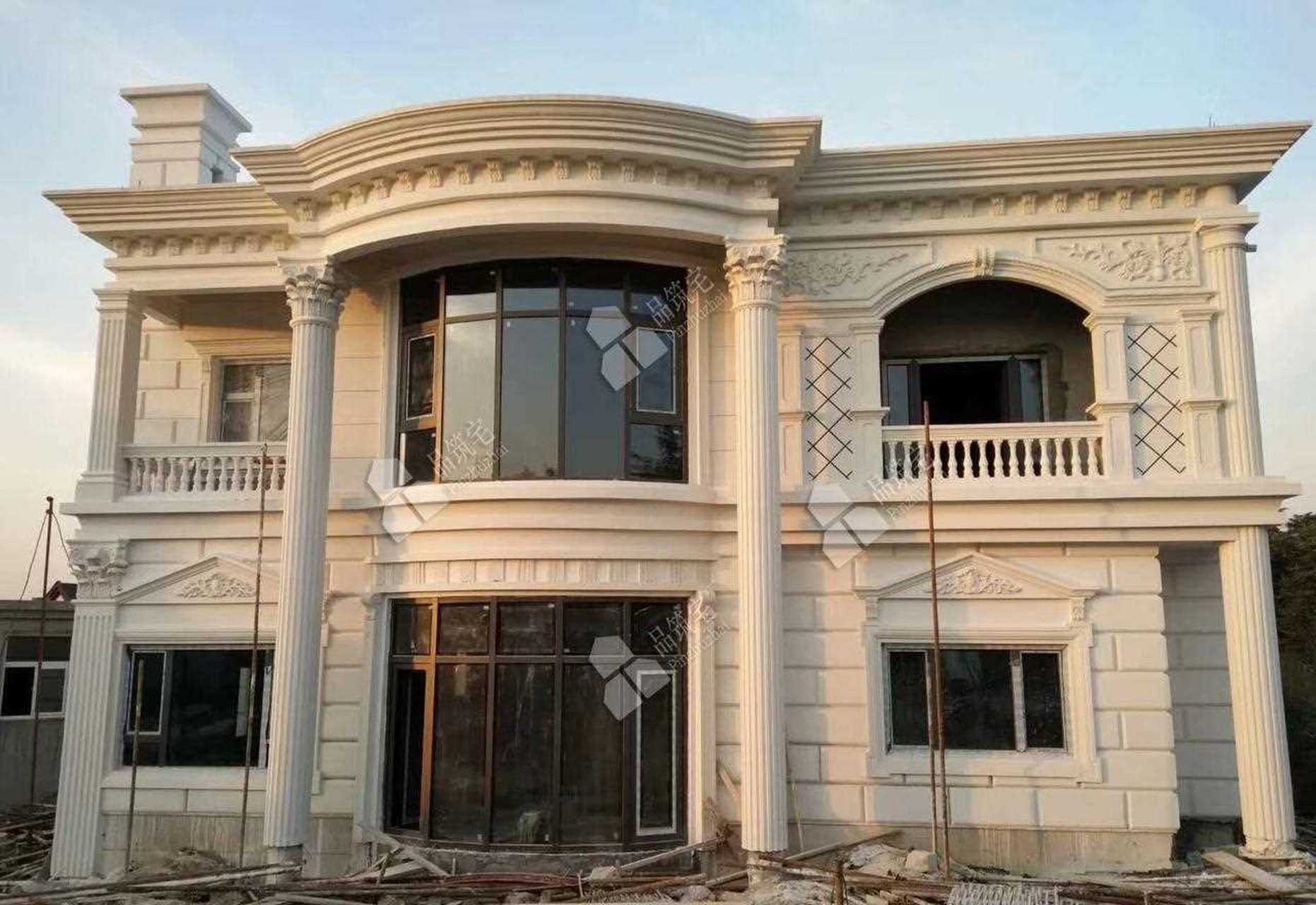外墙彩磨石,效果比石材还石材,什么造型都能做,有没有人考虑呢?