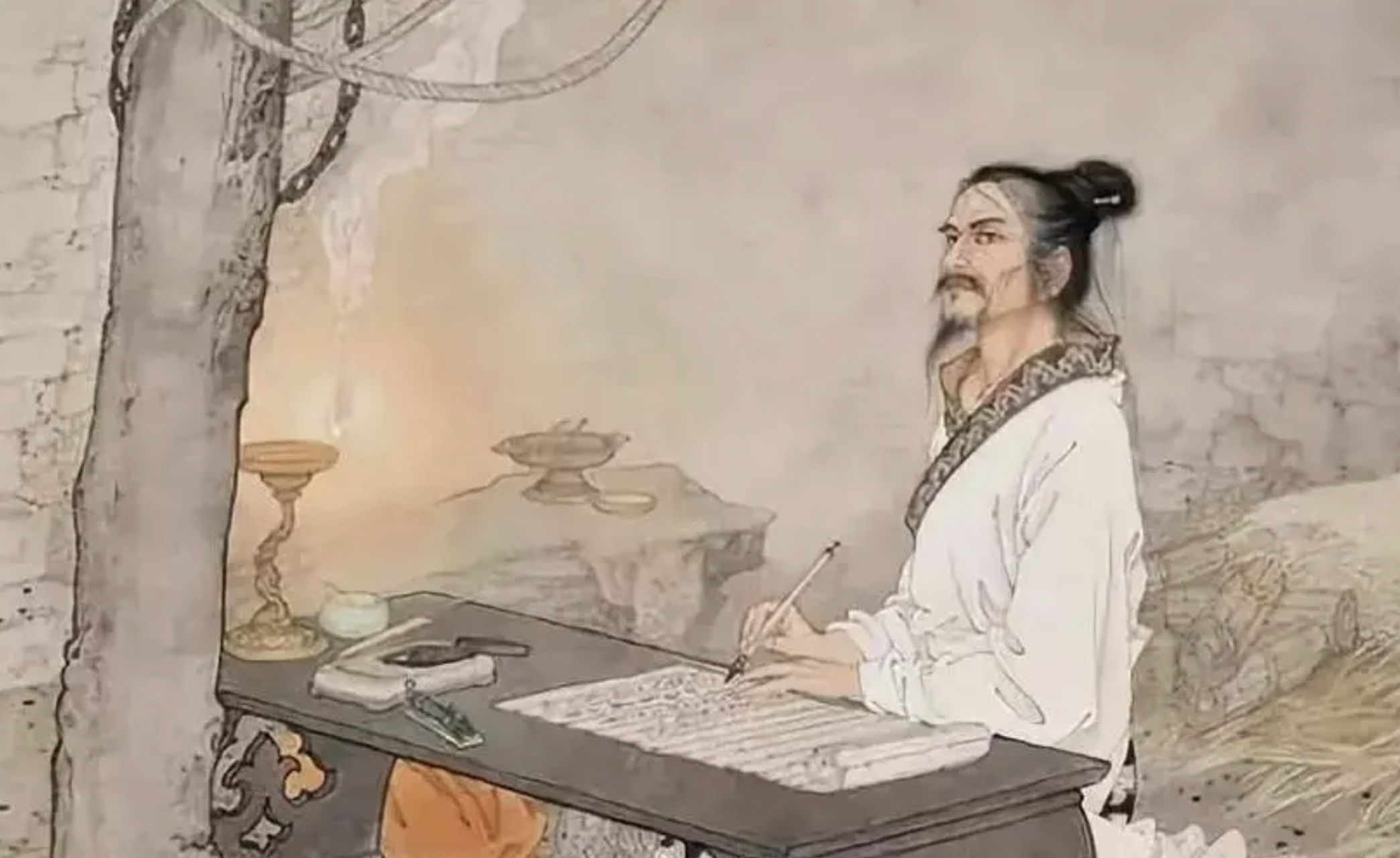 公元前99年,司马迁被脱得赤条条的,绑在执行腐刑的架子上,只见有人手