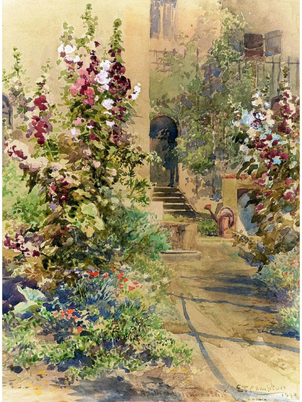 每天认识一幅世界名画—水彩风景画  爱德华·西奥多·康普顿(edward