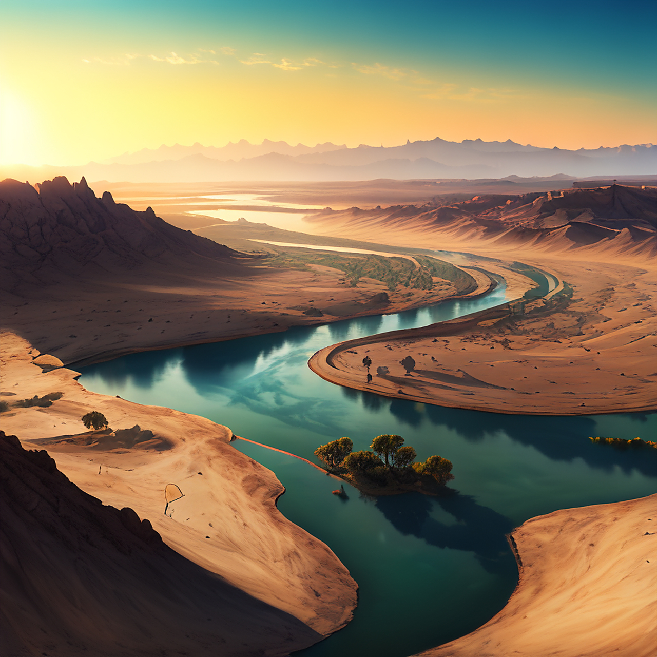 百度ai绘图黑科技#魔法光环,太空视角,古风绘画,中国风,描绘古诗词