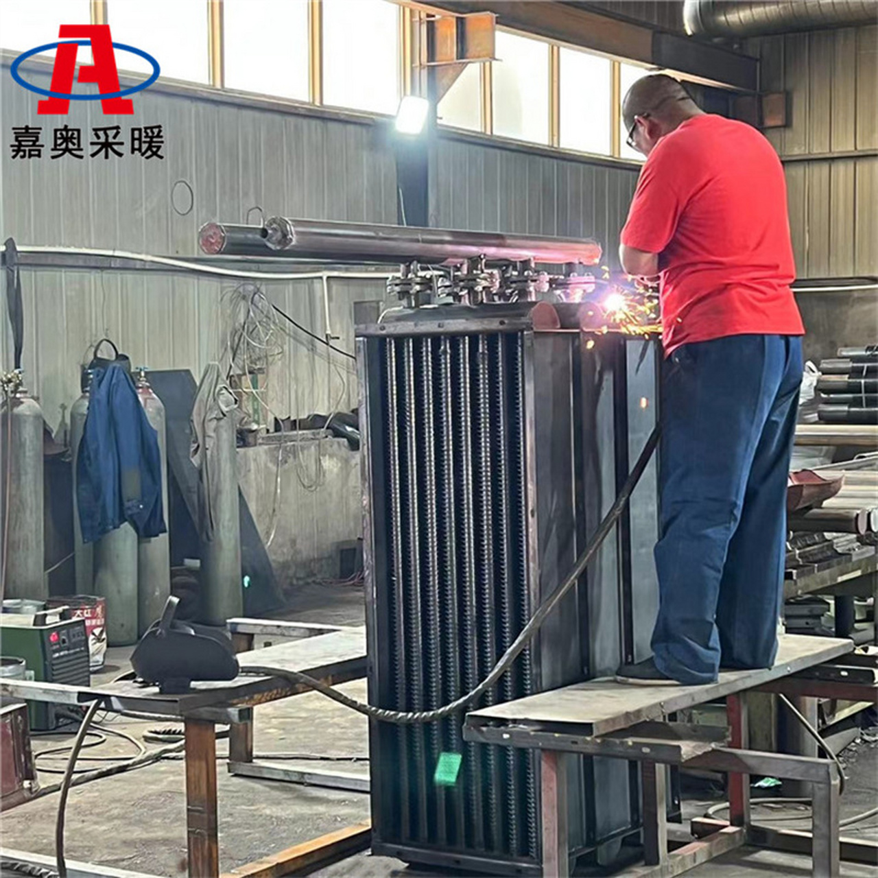 蔬菜大棚圆翼翅片管散热器 钢制翅片管省煤器锅炉用,大棚圆翼翅片管