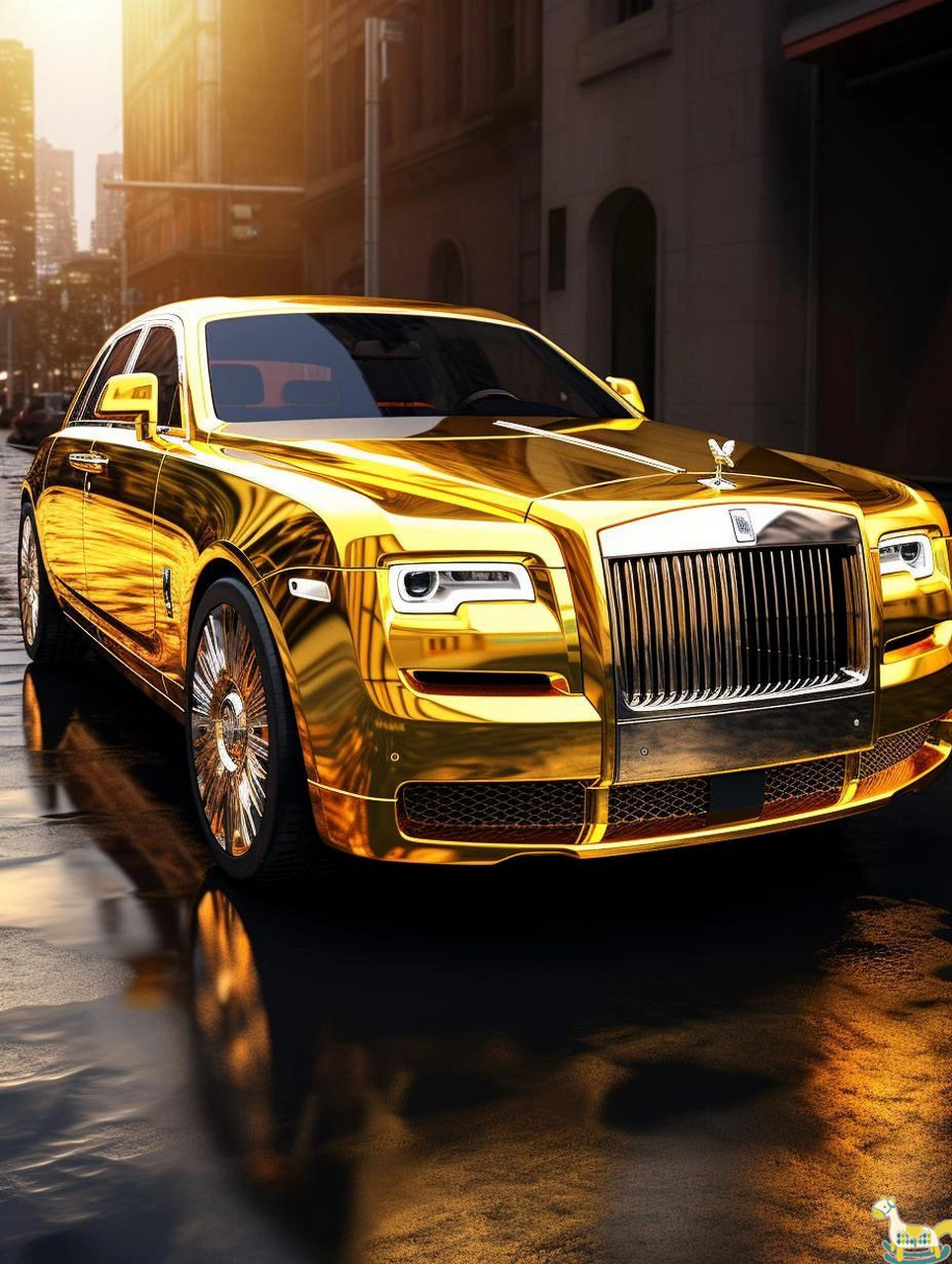 粤n的黄金色劳斯莱斯!