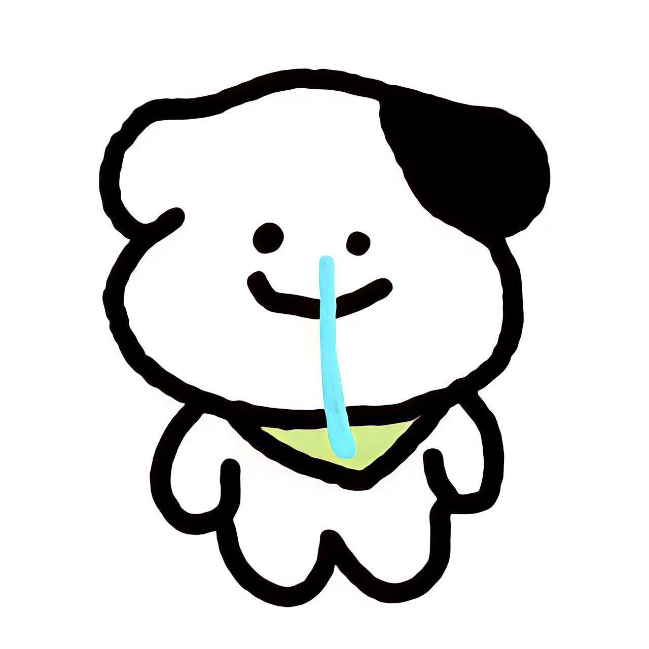 一期白底趣味搞怪头像.