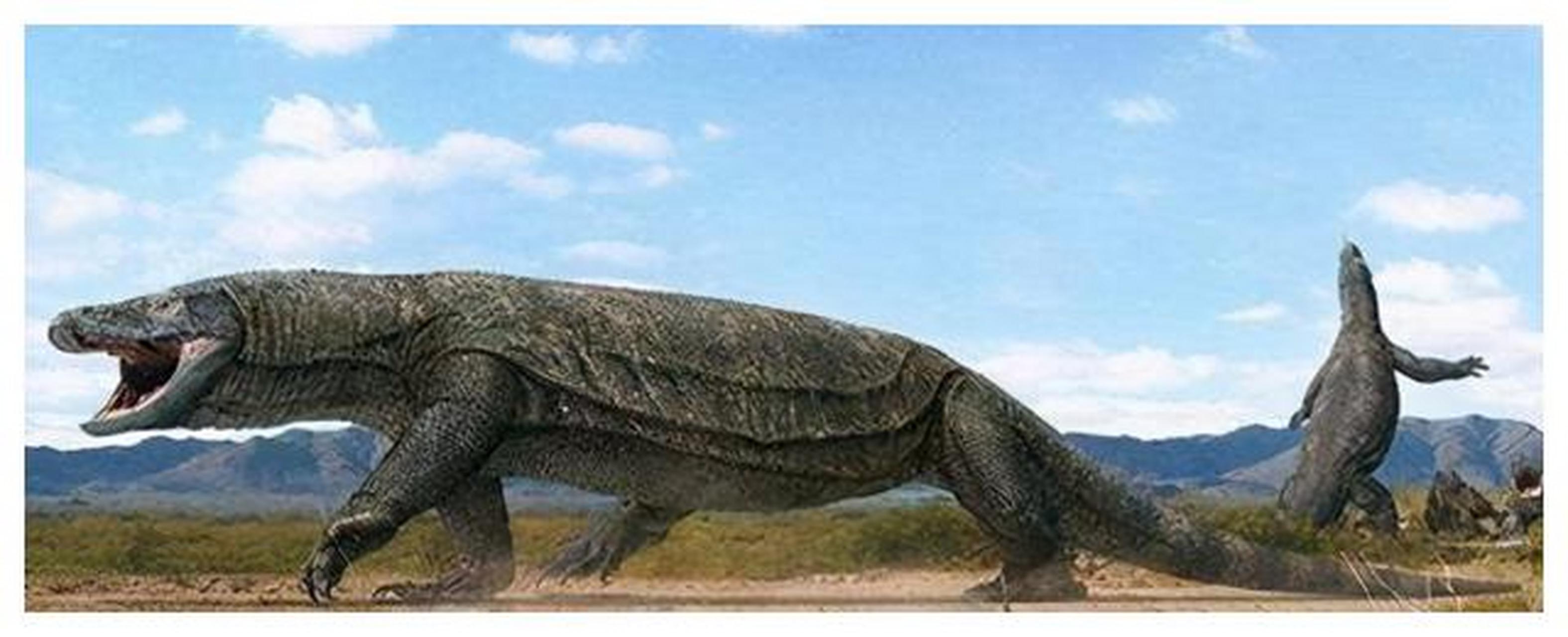 史前最大的蜥蜴古巨蜥图片