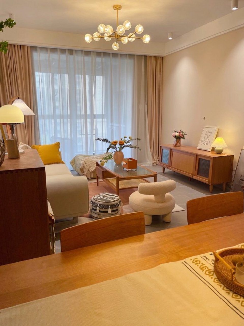 暖色调日式原木风装修,温馨又美好的家,治愈一天的疲惫        #九月