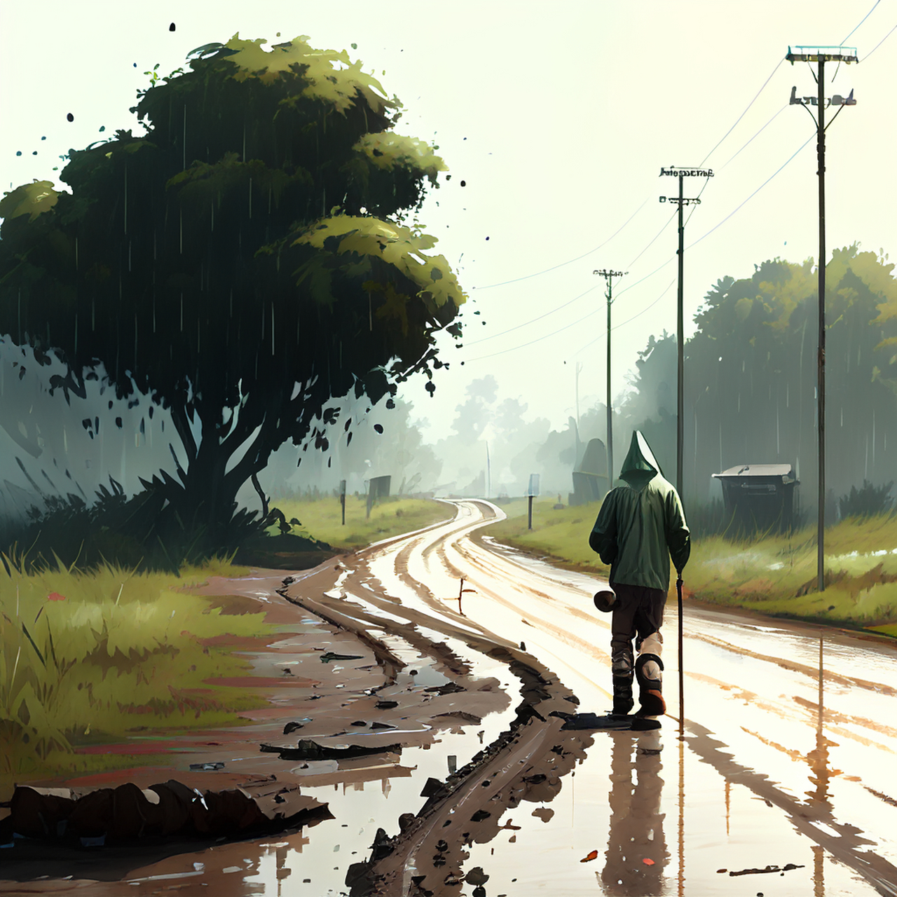 雨晴泥路滑,杖履岂徒劳.明快,意境,清新#百度文心一言来了