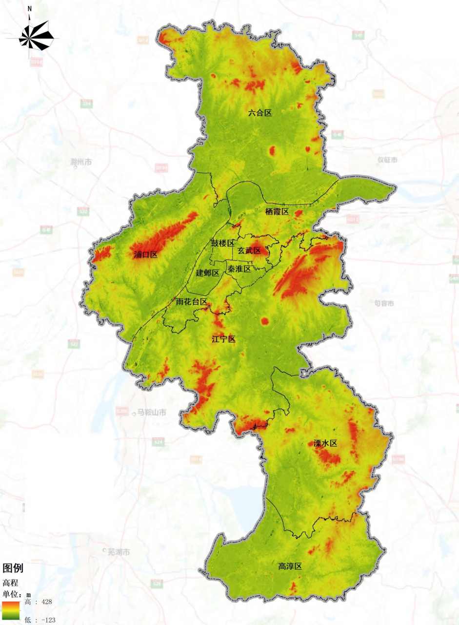 南京就主城区人口集中多,北面浦口,长江断开,往北没啥奔头,西面长江