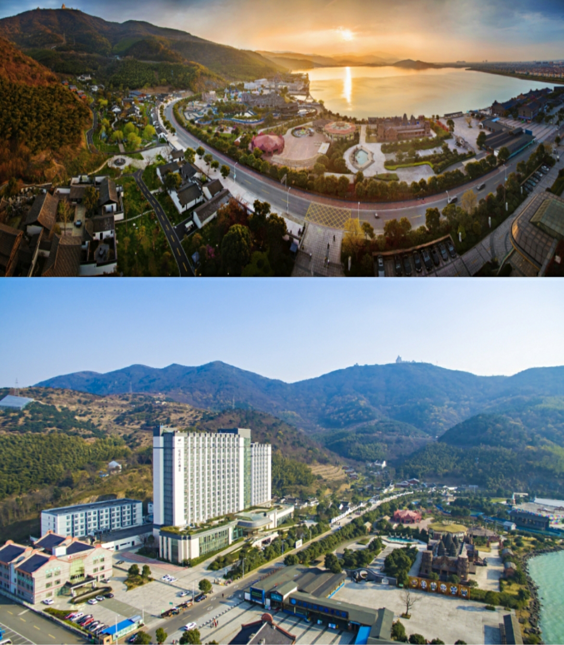 湖光山色尽收眼底——慈溪达蓬山大酒店 在  达蓬山窖湖湖畔坐落着一