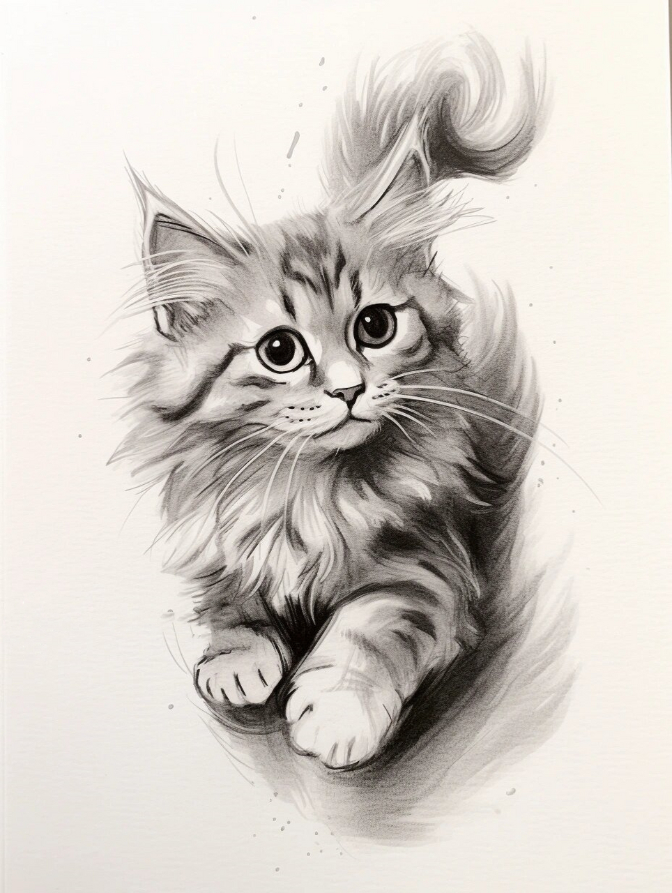 绘画素材1000更～猫咪素材 素描图  画得好棒呀,好逼真!