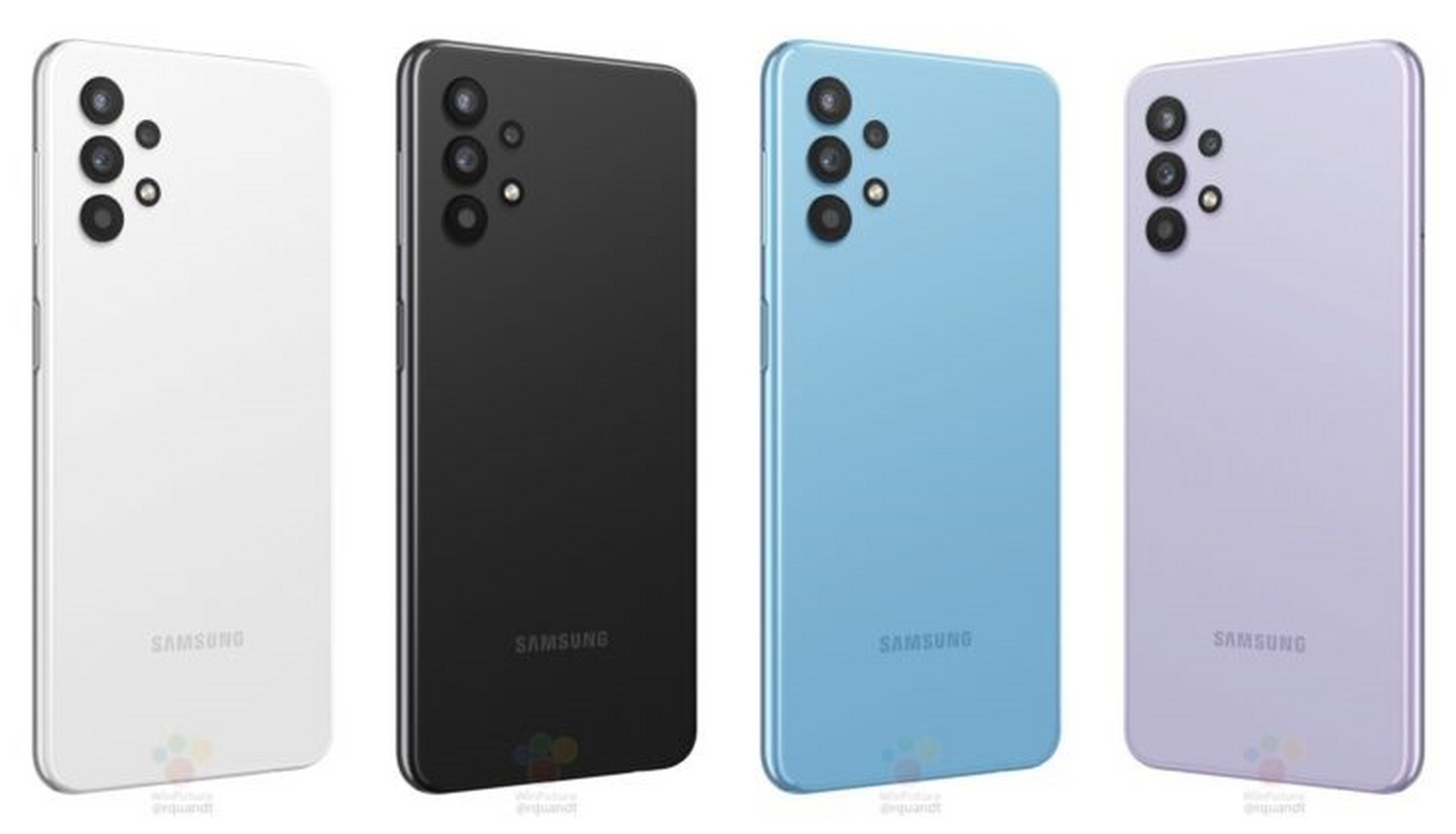 三星5g新手机galaxy a32 官方渲染图曝光,从新机的外形上看,采用了四
