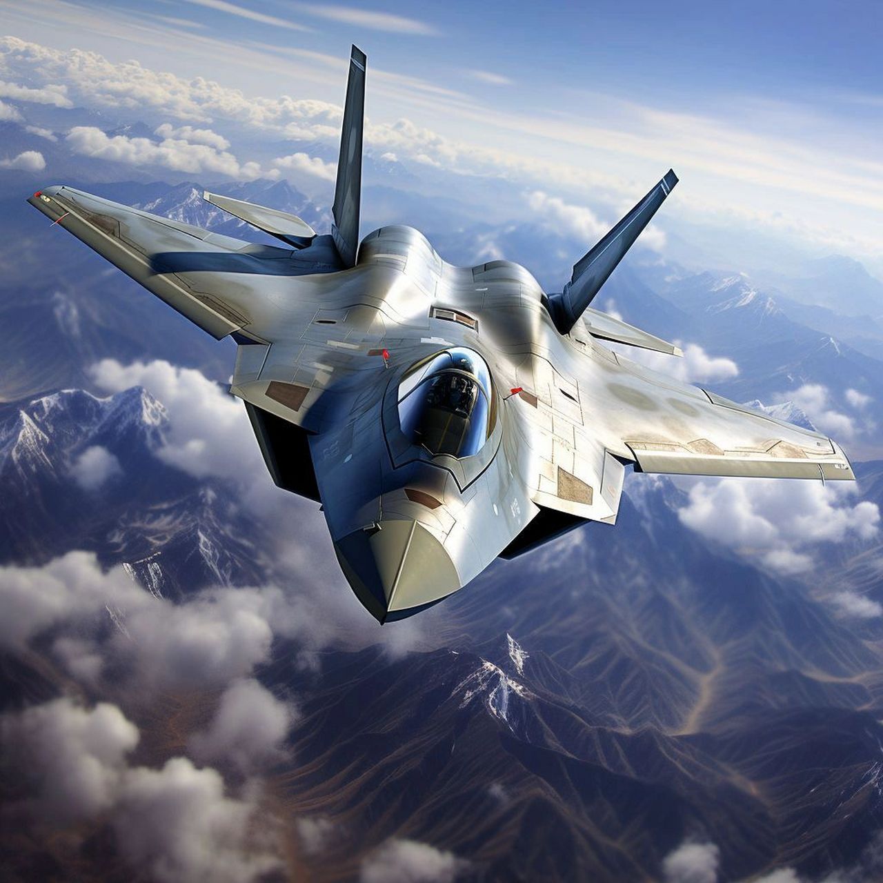 ai生成图"歼20:从未来飞来的战斗机"