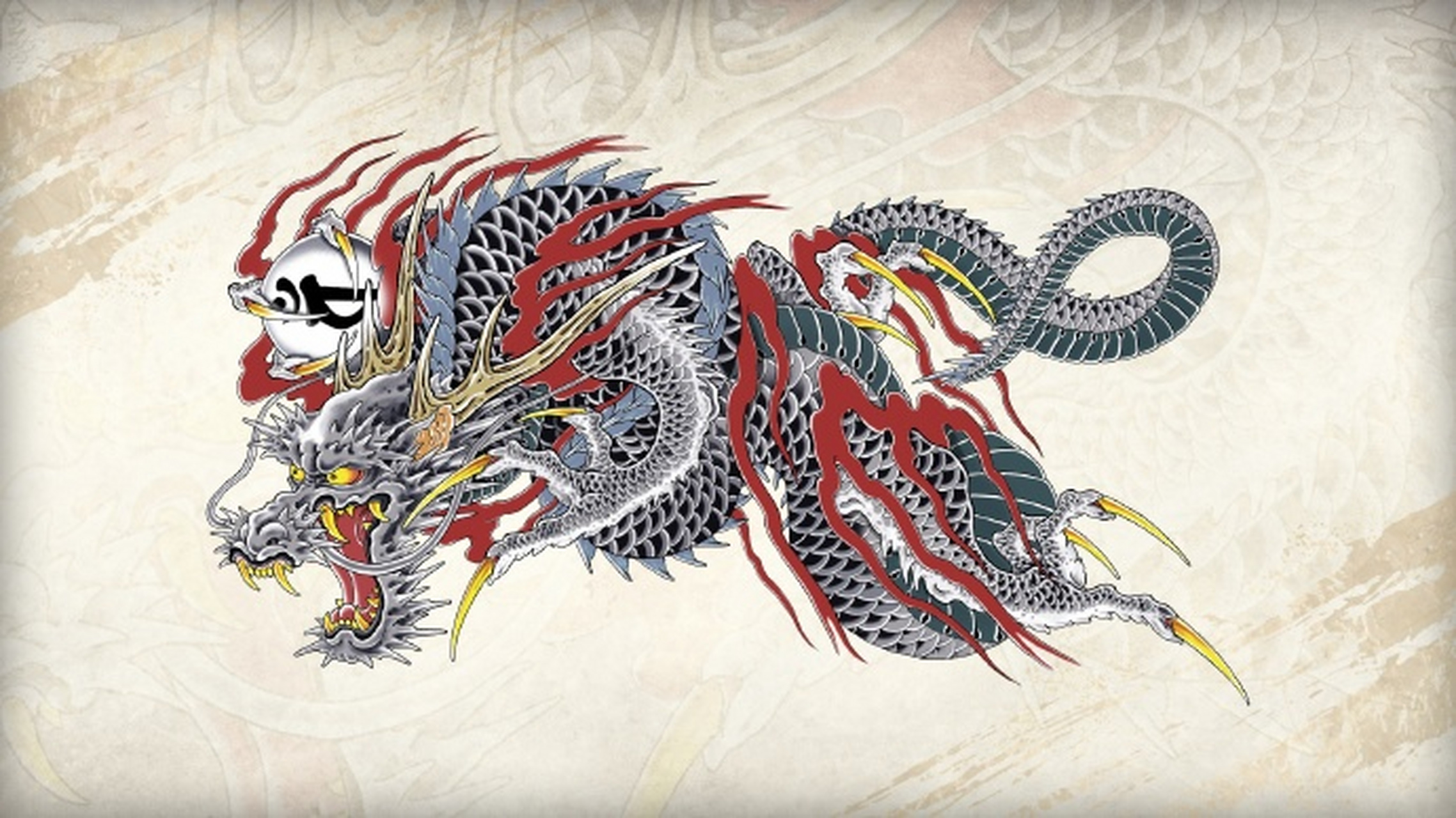 游戏#  如龙刺青图案壁纸