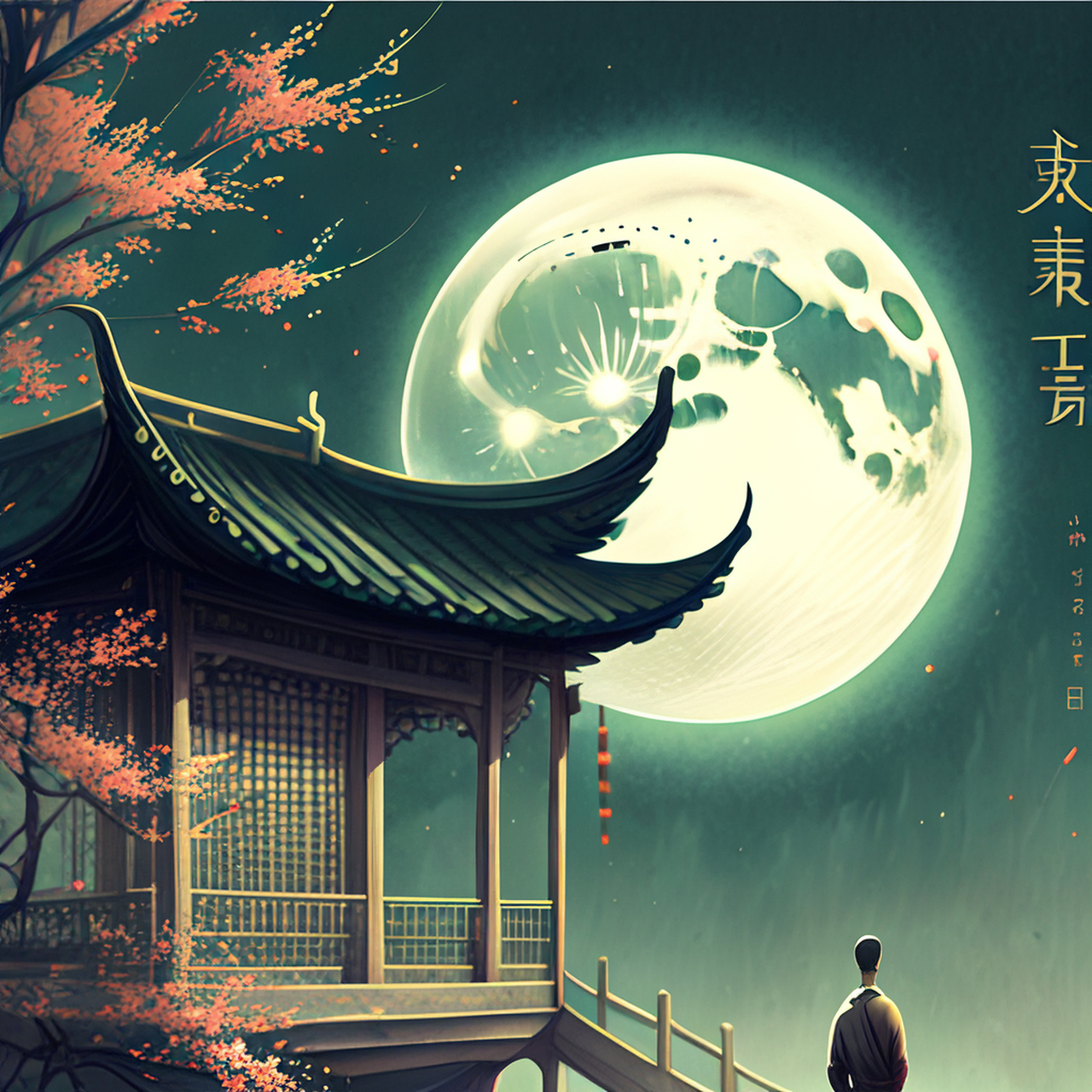 不如清风明月请,情分却於人耐久.明快,意境,清新#百度ai绘图黑科技