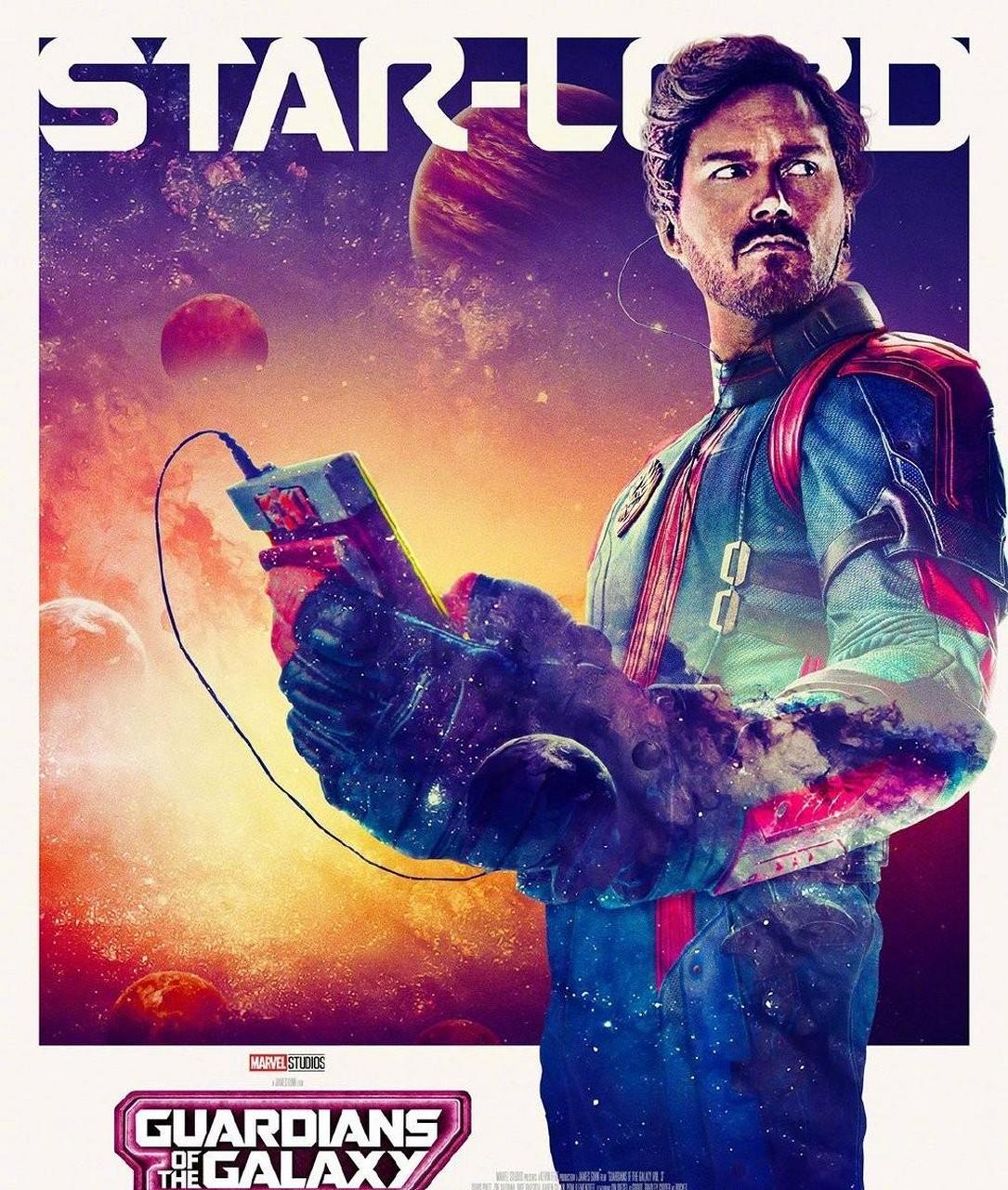 银河护卫队3角色海报# 《银河护卫队3》上映一个月倒计时,漫威狗浇