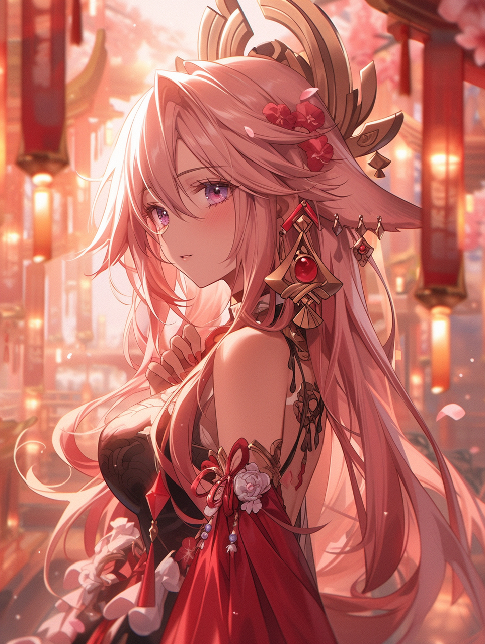 ai绘画|原神|八重神子|by edge浏览器插件 - jour