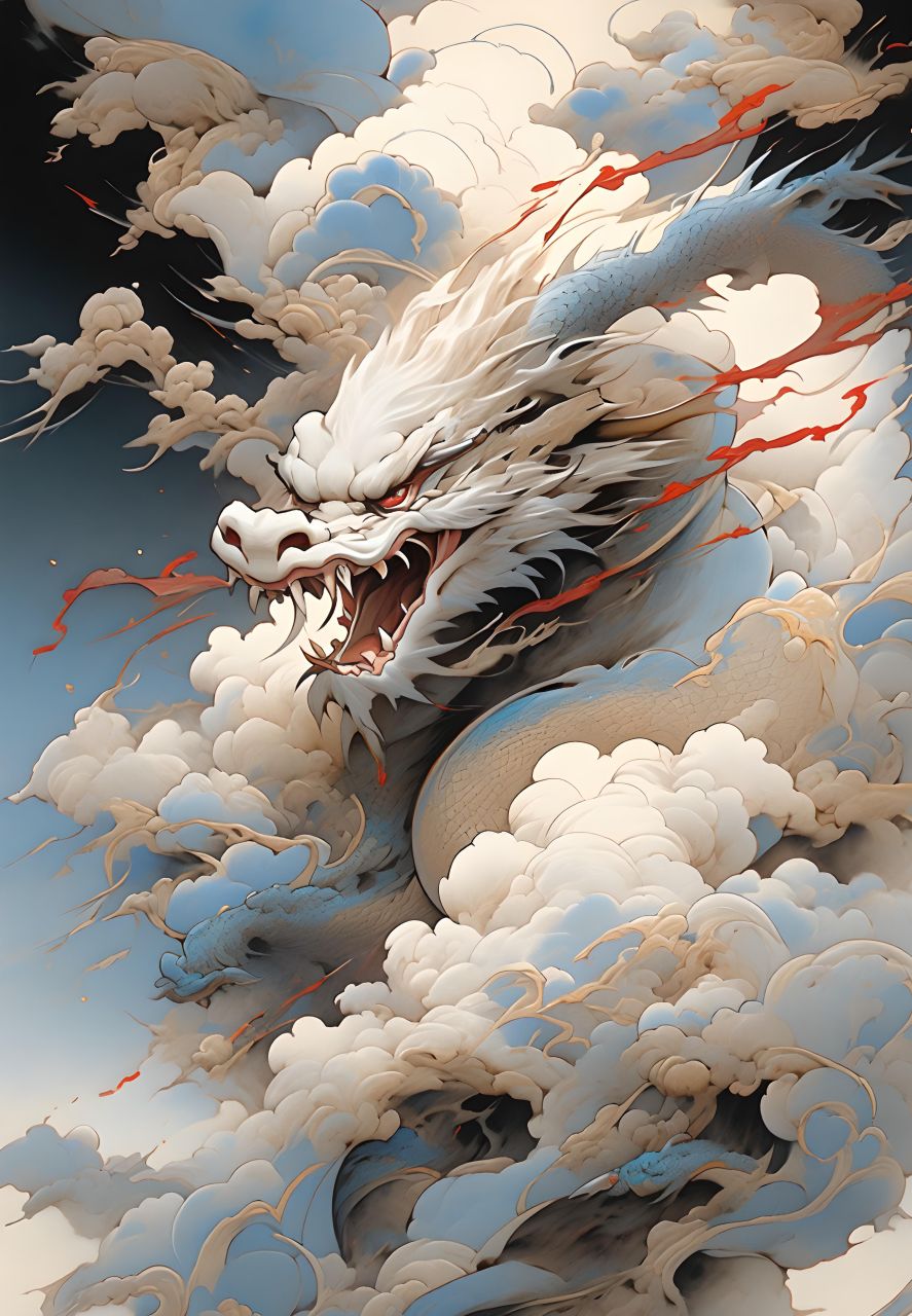 白龙#二次元##白龙##龙##壁纸##图片##分享图片#动漫头像和壁纸