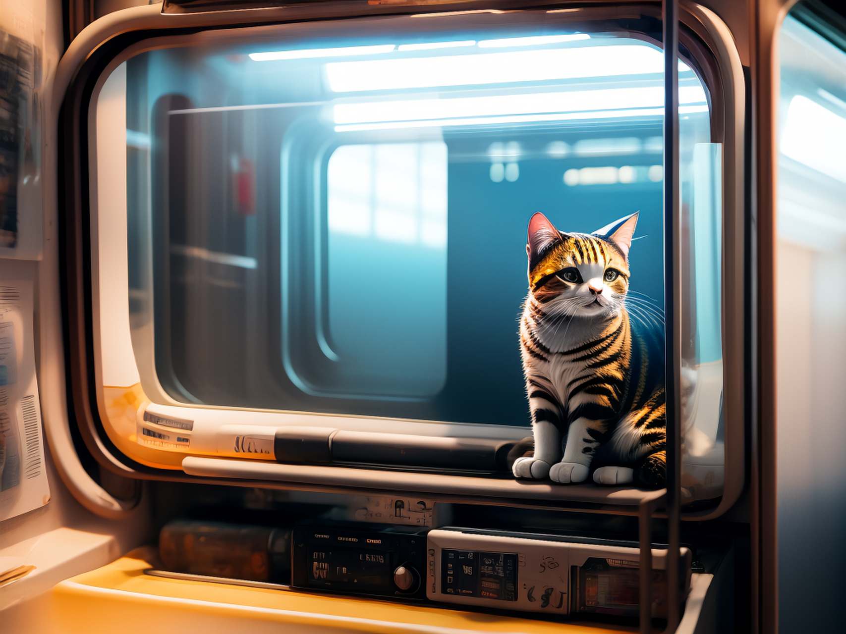 猫咪坐着火车去旅游#,这是一件非常有趣的事情.