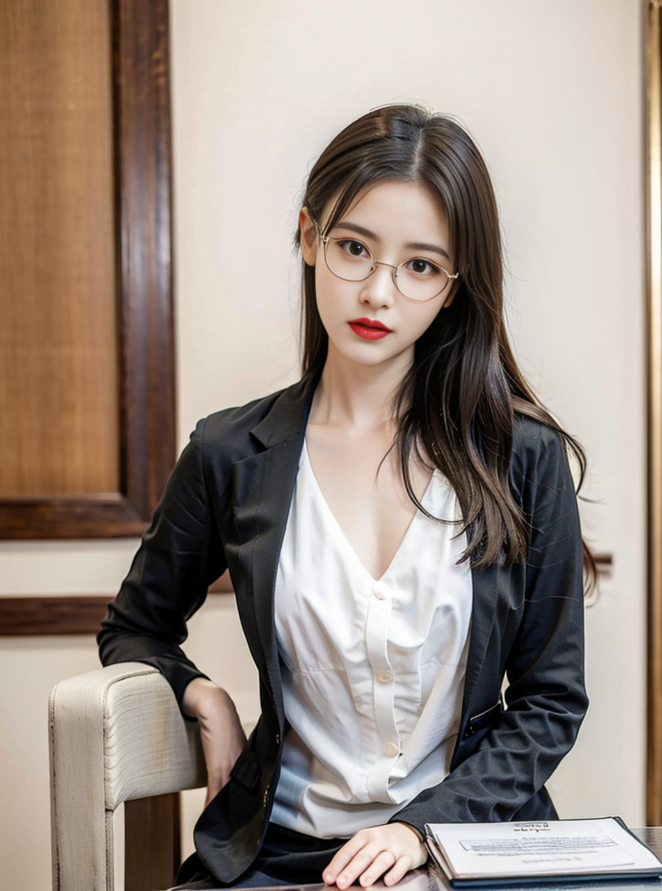 喜欢戴眼镜的文静女孩吗?[开心]#美女