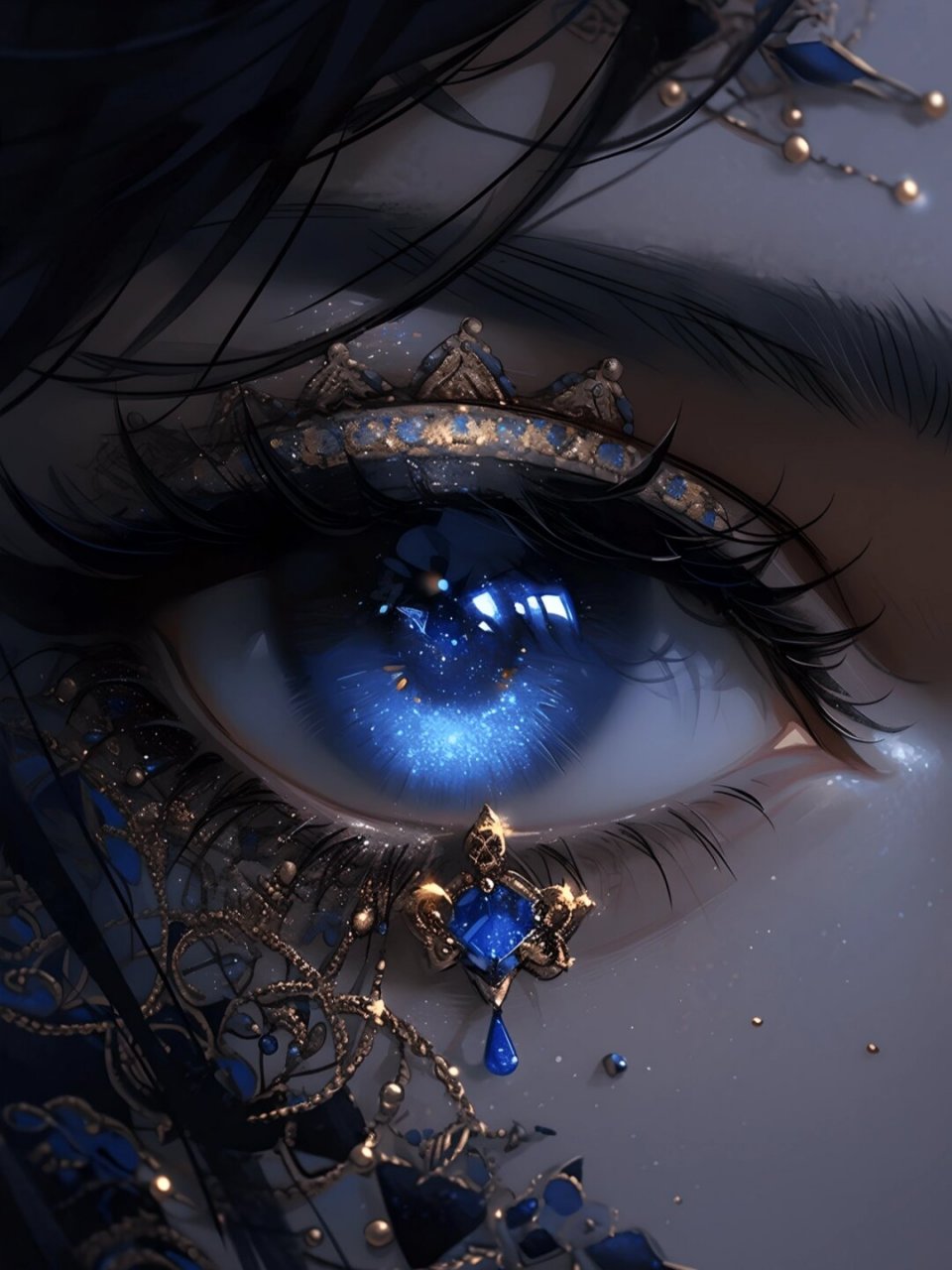 在画眼妆时,注重突出眼睛的明亮与灵动